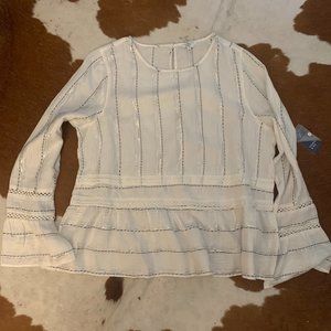 NWT Crown and Ivy Bell Sleeve Blouse
